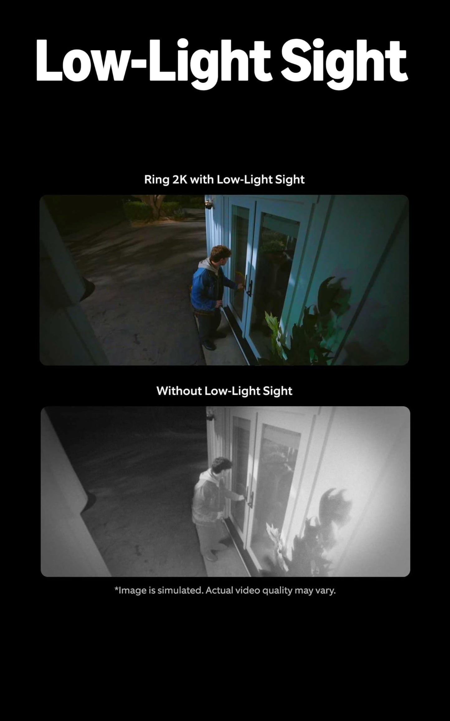 Ring Outdoor Cam Plus, Battery (newest model), Home or business security, Wide-Angle 2K Video with Ring Vision, Low-Light Sight for full-color night