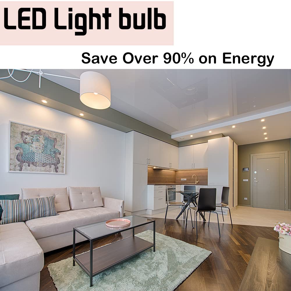 Geminilite GU10 LED Light Bulbs 5W 38°Beam 3000K Warm Light 6 Pack