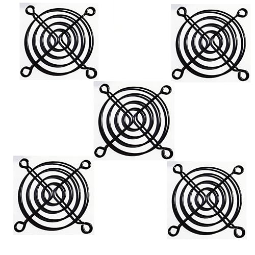 GDQLCNXB 5Pcs Fan Grill, 60mm Metal Axial Cooling Fan, Finger Guard Protective Grill for Desktop Computer Ventilator