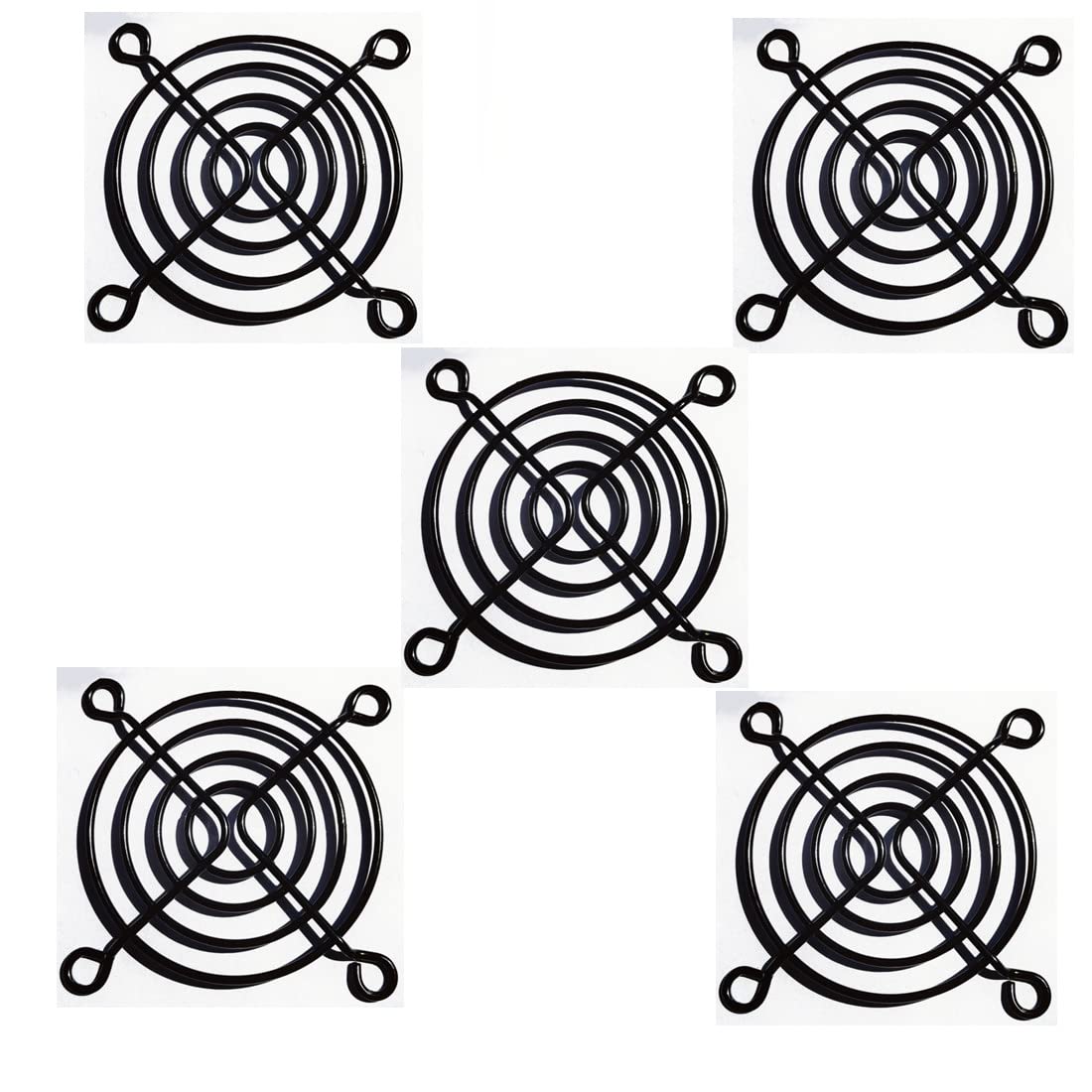 GDQLCNXB 5Pcs Fan Grill, 60mm Metal Axial Cooling Fan, Finger Guard Protective Grill for Desktop Computer Ventilator