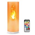 Hompavo Gen2 Rechargeable LED Flame Lights with Remote & Timer, 13 Color Changing Flameless Candles, 3-Mode Battery Operated Flickering Lights