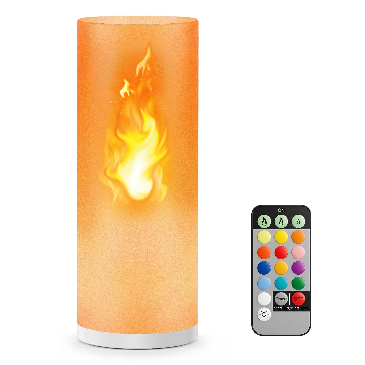 Hompavo Gen2 Rechargeable LED Flame Lights with Remote & Timer, 13 Color Changing Flameless Candles, 3-Mode Battery Operated Flickering Lights