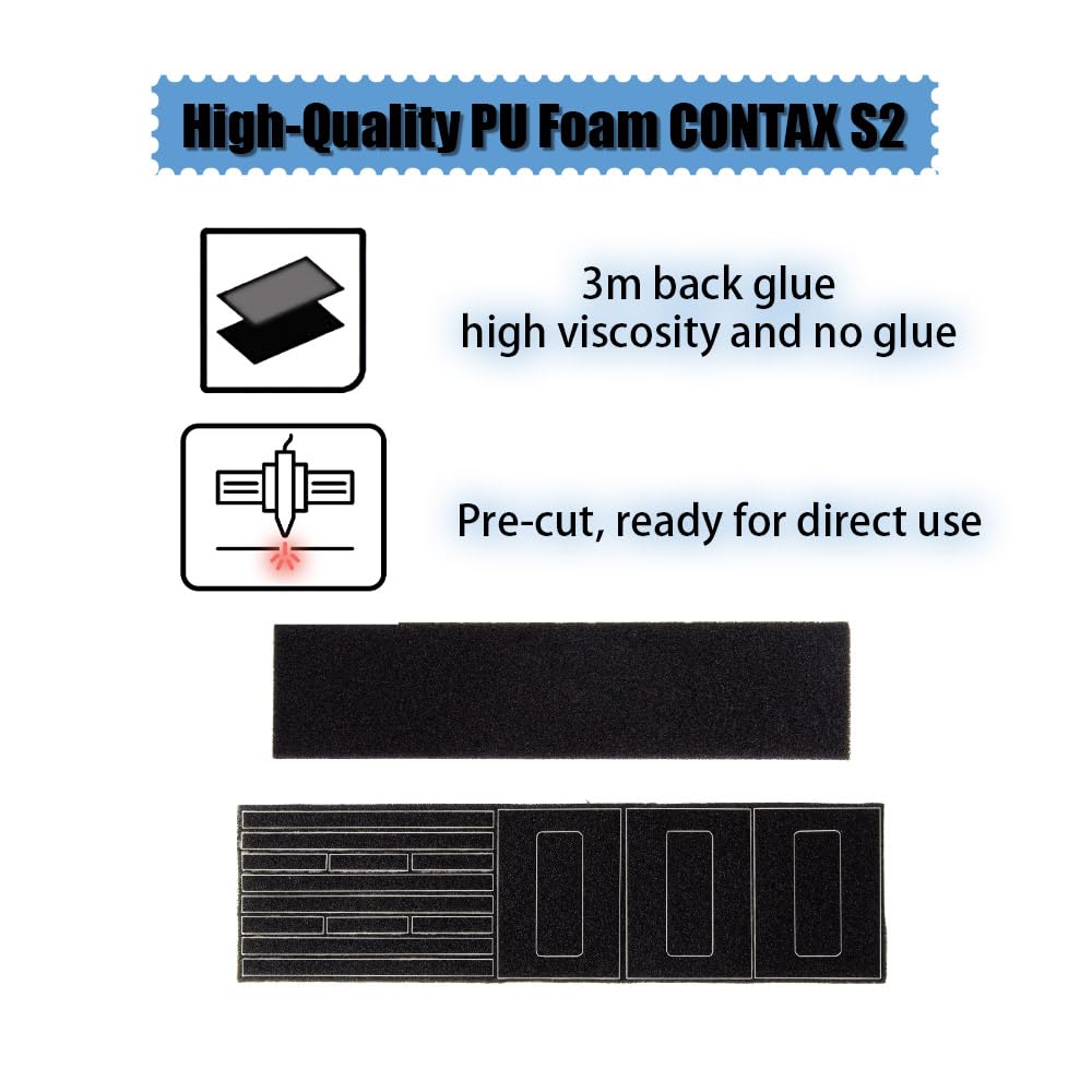 S2 Pre-Cut Self Adhesive Light Seal Foam Sponge Kits Repair for Contax S2 Camera Accessories (for Contax S2)