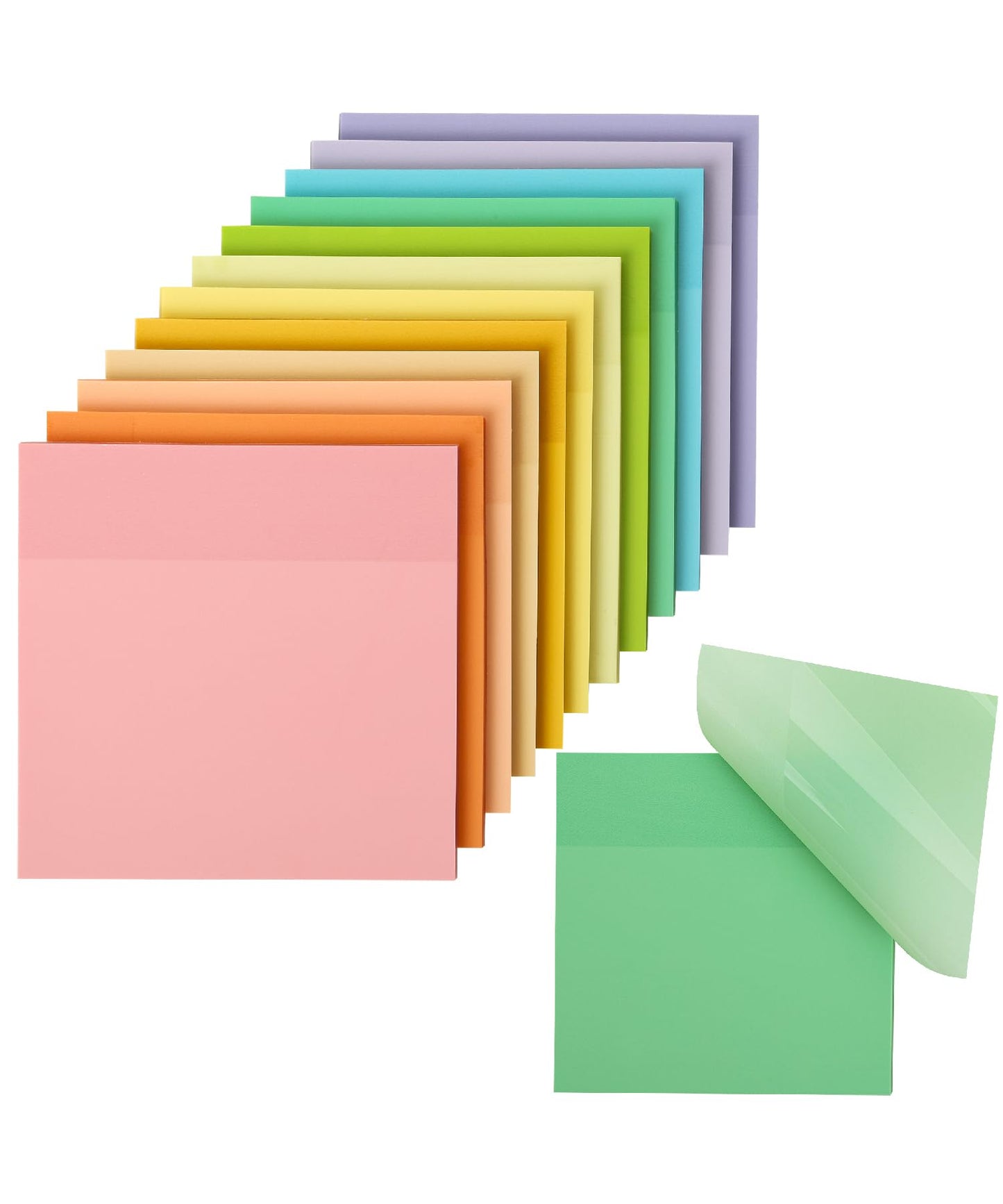Mr. Pen- Transparent Sticky Notes, 3" x 3", 12 Pads, 600 Sheets