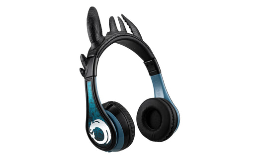 eKids How to Train Your Dragon Bluetooth Headphones with Microphone, Toothless Wireless Headphones Include Aux Cord, Earphones for School, Home, or…