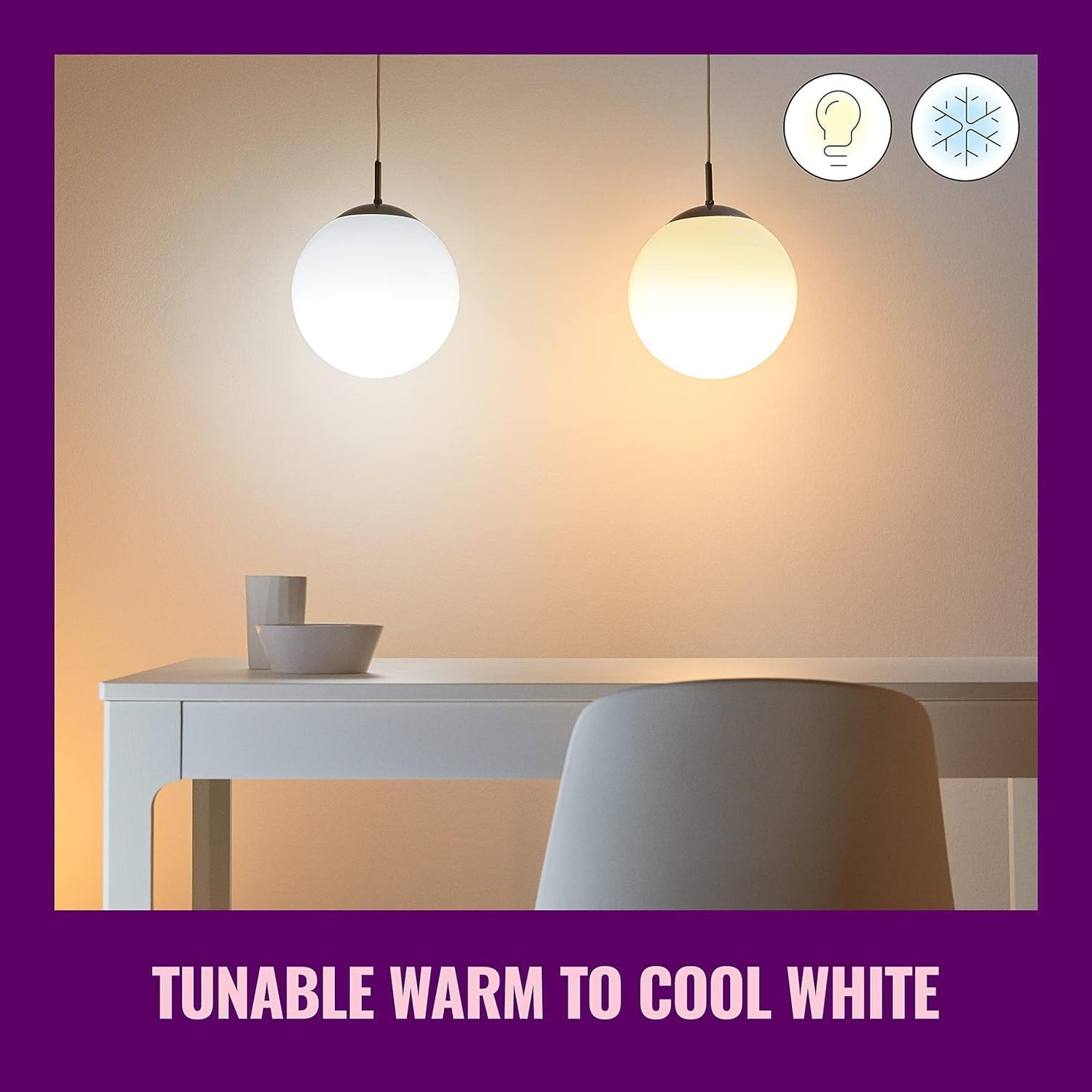 WiZ Clear 40W BA11 Tunable White Filament LED Smart Candle-Shaped Bulb - Pack of 1 - E12- Indoor - Connects to Your Existing Wi-Fi - Control