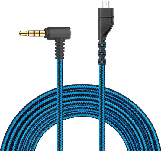 Azddur 2m/6.5 Feet Audio Cable for SteelSeries Arctis Gaming Headsets, Compatible with Arctis 3, 5, 7, Pro, PS4, Xbox One, PC, Mobile, Blue, Nylon…