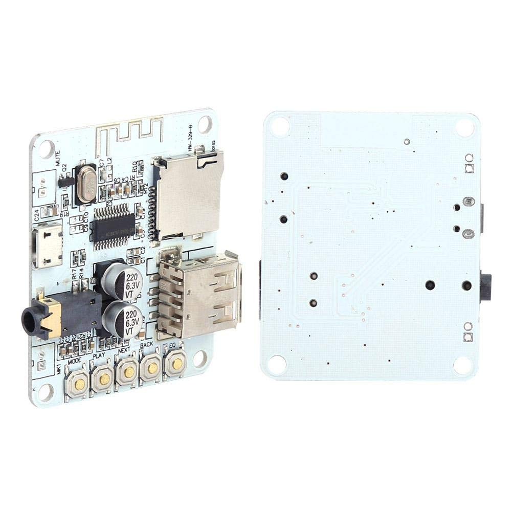 Bluetooth Receiver Board USB 5V Bluetooth 2.1 Audio Receiver Amplifier Module FM Radio Board Supports MP3,WMA,WAV,FLAC,APE