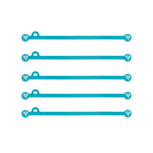 Wooden Camera Cine Magnetic Silicone Cable Ties, Cord Organizer, Set of 5 (Teal, 175mm)