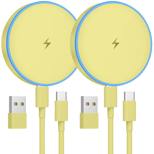 MagSafe Charger 2 Pack 15W Magnetic Wireless Charger Fast Charging Pad Compatible with iPhone 17/16/15/14/13/12 Series & AirPods 3/2/Pro Magnetic