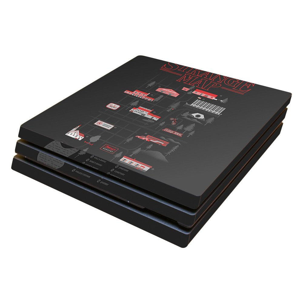 MightySkins Skin Compatible with Sony PS4 Pro Console - Strange Map | Protective, Durable, and Unique Vinyl Decal wrap Cover | Easy to Apply, Remove