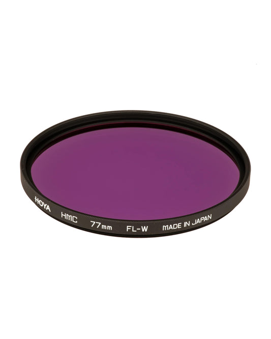 HOYA FL-W 77mm Lens Filter (Fluorescent) - Color Correction Camera Filter for Indoor Photography with Slim Black Aluminum Frame, HMC Multi-Coated