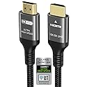 Ubluker 10K 8K 4K HDMI Cable 48Gbps 6.6 FT, Certified Ultra High Speed HDMI® Cable 4K 240Hz 144Hz 120Hz 8K60Hz 0.01ms HDR10+ eARC HDCP2.3 Netflix Roku