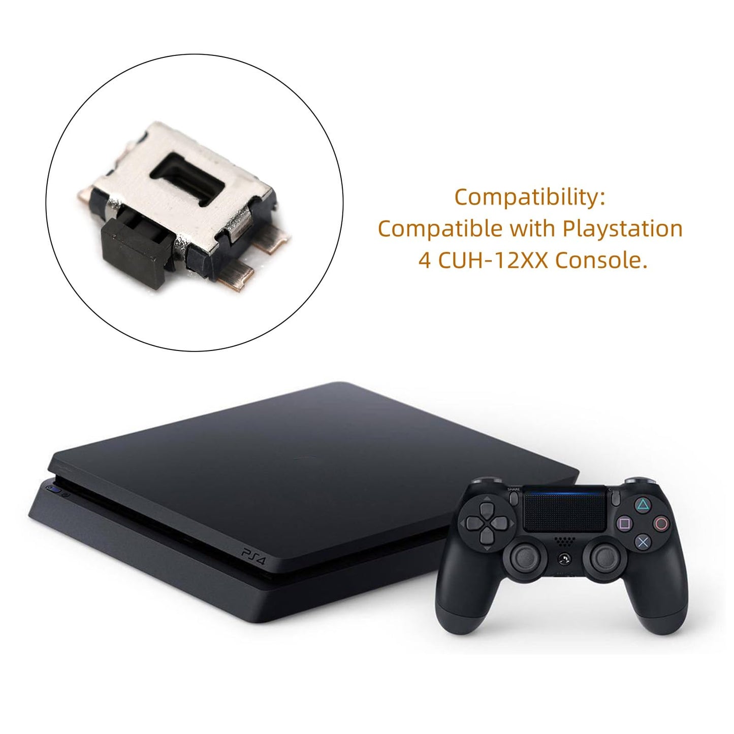 Ruimou 10pcs Game Console Power Switch Button Compatible with Playstation 4 CUH-12XX Console
