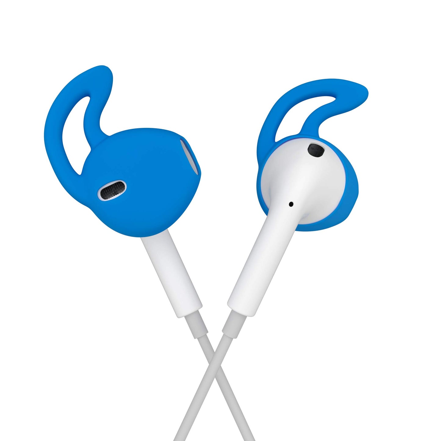 D & K Exclusives Ear Hook Cover Tips for Earphone Headphones [7 Pairs] Anti-Slip Soft Silicone Ear Gels for Earpods Earbuds, Black, White, Red