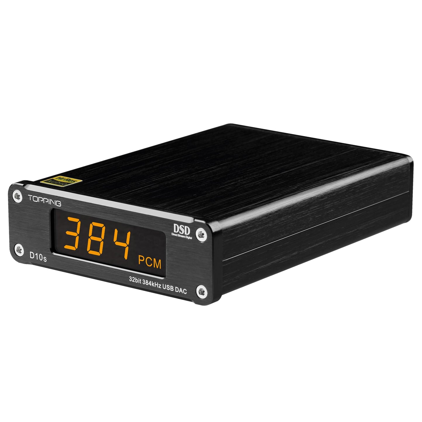 TOPPING D10s USB DAC, XMOS XU208 ES9038Q2M DSD256 PCM 32Bit/384kHz, USB to RCA Coaxial and Optical Outputs, Hi-Res Audio Decoder for Desktop PC/Phone