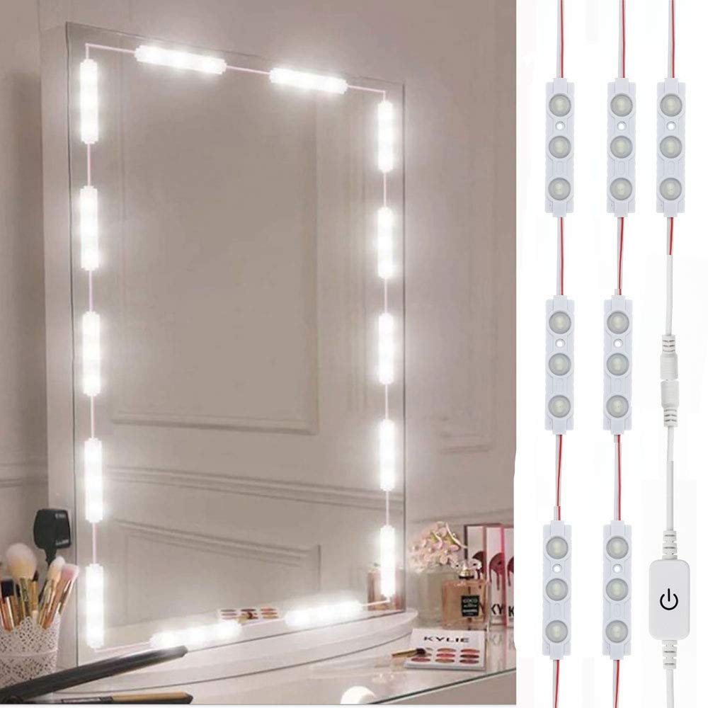 Led Vanity Mirror Lights, Hollywood Style Vanity Make Up Light, 10ft Ultra Bright White LED, Dimmable Touch Control Lights Strip, for Makeup Vanity