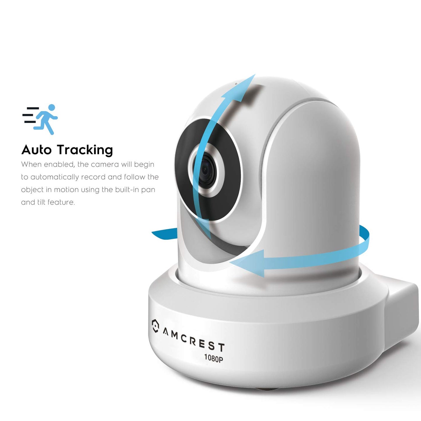 Amcrest 1080p WiFi Camera Indoor, 2MP Pan/Tilt Home Security Camera, Auto-Tracking, Motion & Audio Detection, Privacy Mode, Enhanced Browser