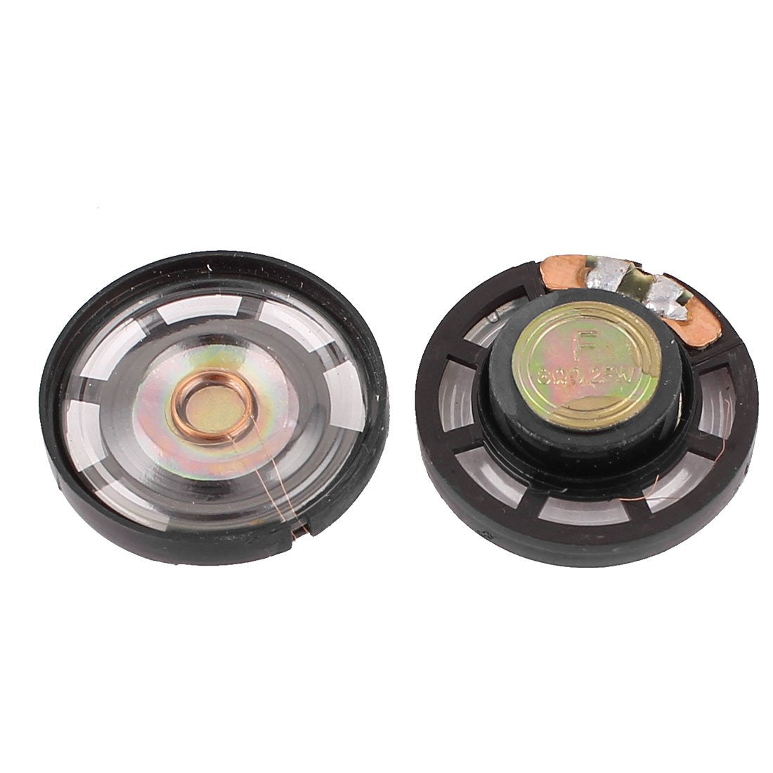 uxcell 2Pcs 8 Ohm 0.25W 27mm Dia External Magnet Mini Loudspeaker Horn