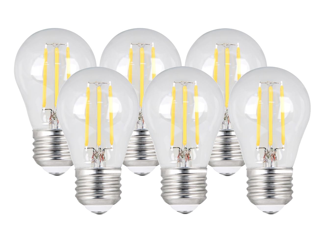Feit Electric 3011895 Soft White 40W Equivalence A15 E26 Medium Filament LED Bulb Pack of 6