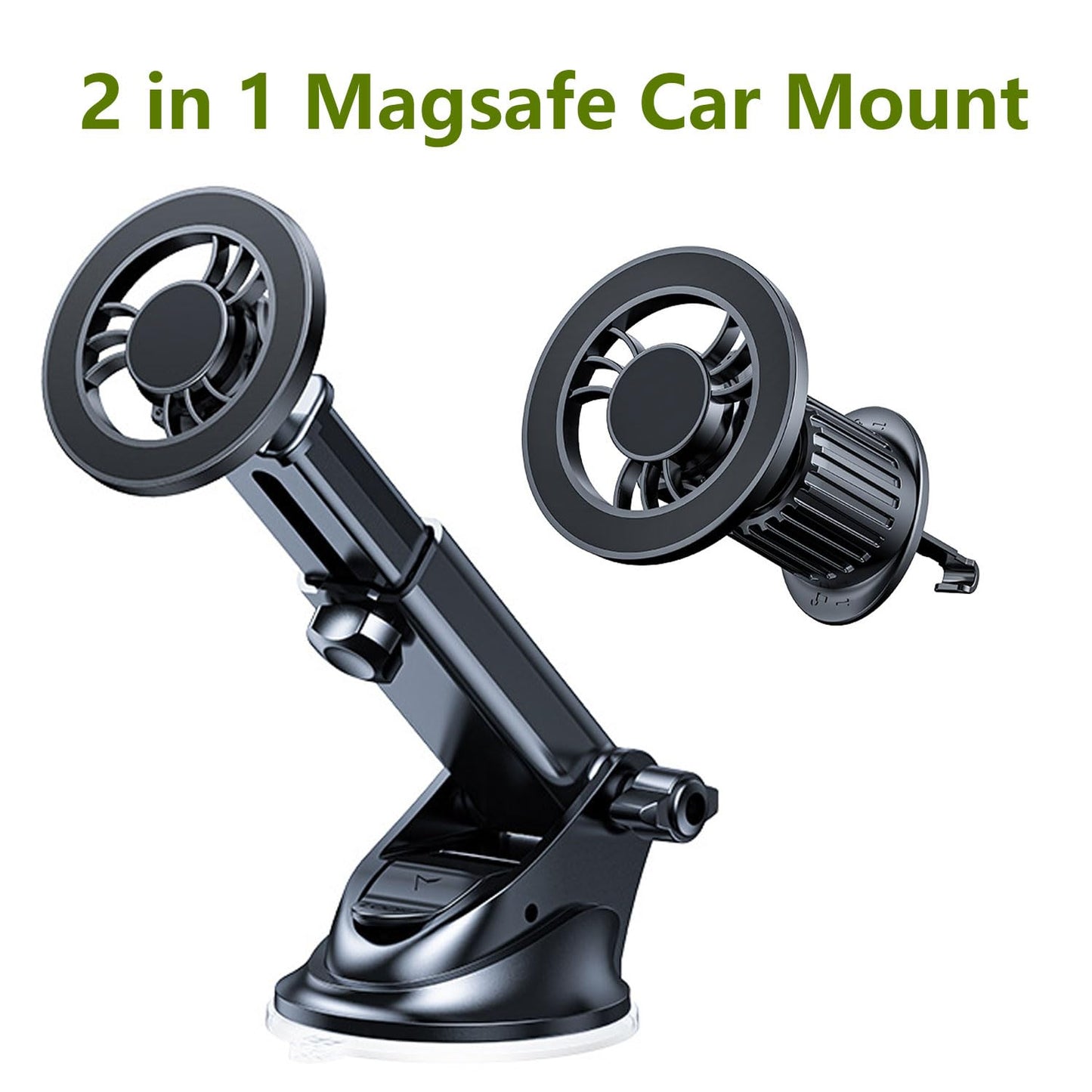 for MagSafe Car Mount [Windshield + Vent + Dashboard] 2-in-1 Magnetic Phone Holder for Car, Ultra-Strong Magnetism 360° Rotation, Fits for iPhone 17