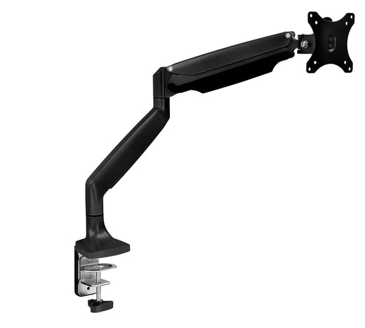 Mount-It! Single Monitor Arm Desk Mount with Gas Spring, Height Adjustable Monitor Stand for 13-32 Inch Screens up to 20 lbs, VESA 75x75 & 100x100