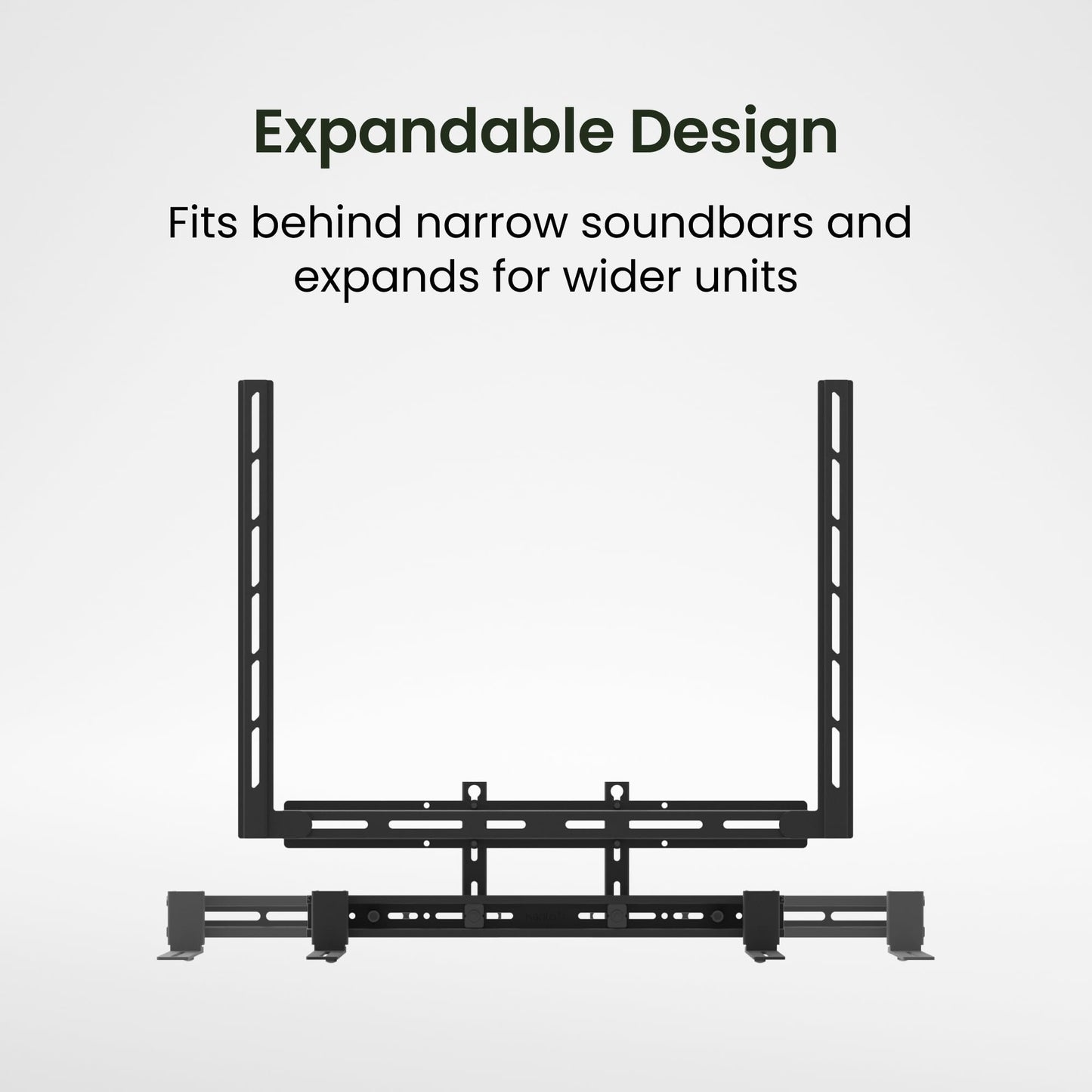 Kanto SB250 Premium Universal Sound Bar TV and Wall Mount Bracket | Black
