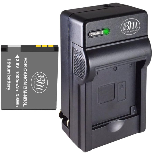 BM Premium NB-8L Battery & Charger Kit for Canon PowerShot A2200 is, A3000 is, A3100 is, A3200 is, A3300 is Digital Camera
