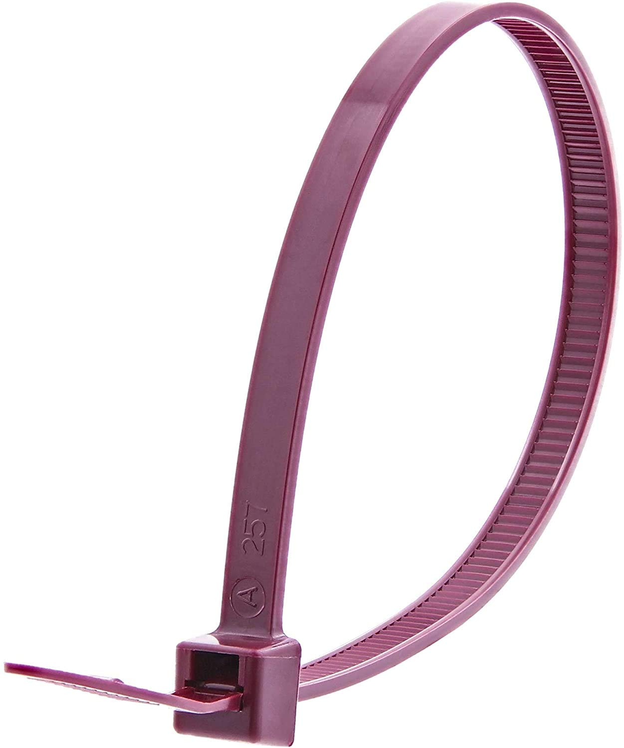 Supreme Cable Ties Nylon Cable Zip Ties [Pack of 100] - 11.1 in., 50lb., Burgundy, Plenum Rated Heavy Duty Zip Ties | Cable Organizers