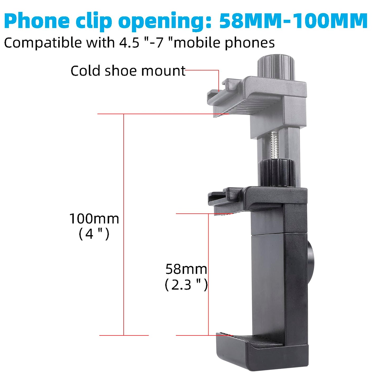 FPN Cell Phone Fence Mount for iPhone, GoPro, Insta360, and Other Action Cameras, Mevo Start for Baseball Softball Tennis Recording, Cameras Net Chain