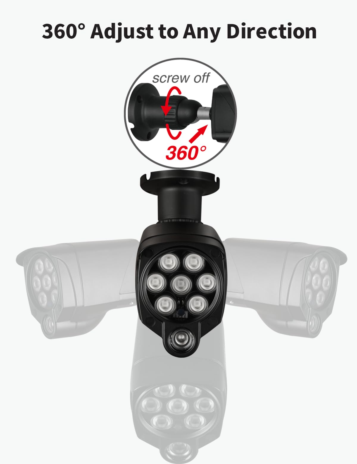 LONNKY LED IR Illuminator Wide Angle 8-LEDs 90 Degree 100Ft IR Infrared Flood Light for CCTV Security Cameras, IP Camera, Bullet Camera, Dome Camera