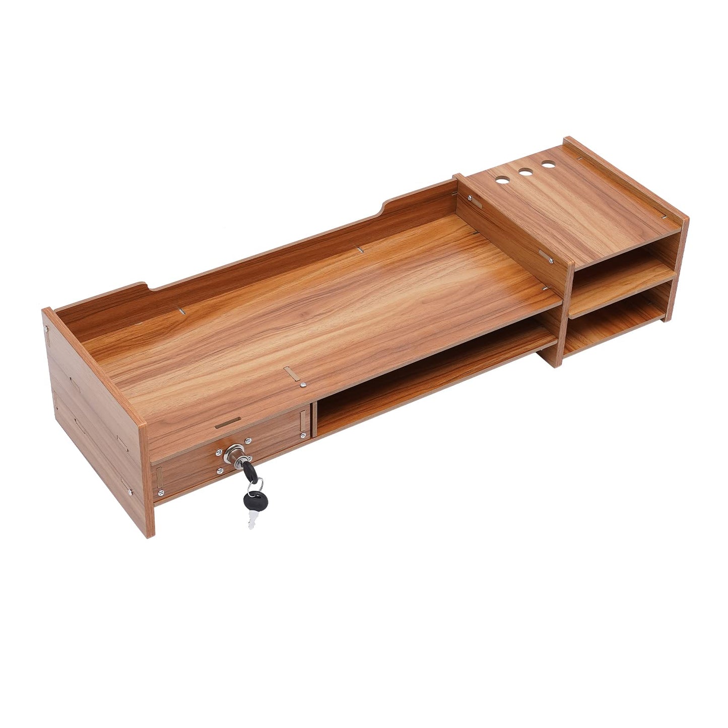 YIYIBYUS Computer Monitor Stand Riser Desk Laptop Organizer Stand with Drawer Desktop Storage Organizer Shelf for Office, Home Computers PC Monitors
