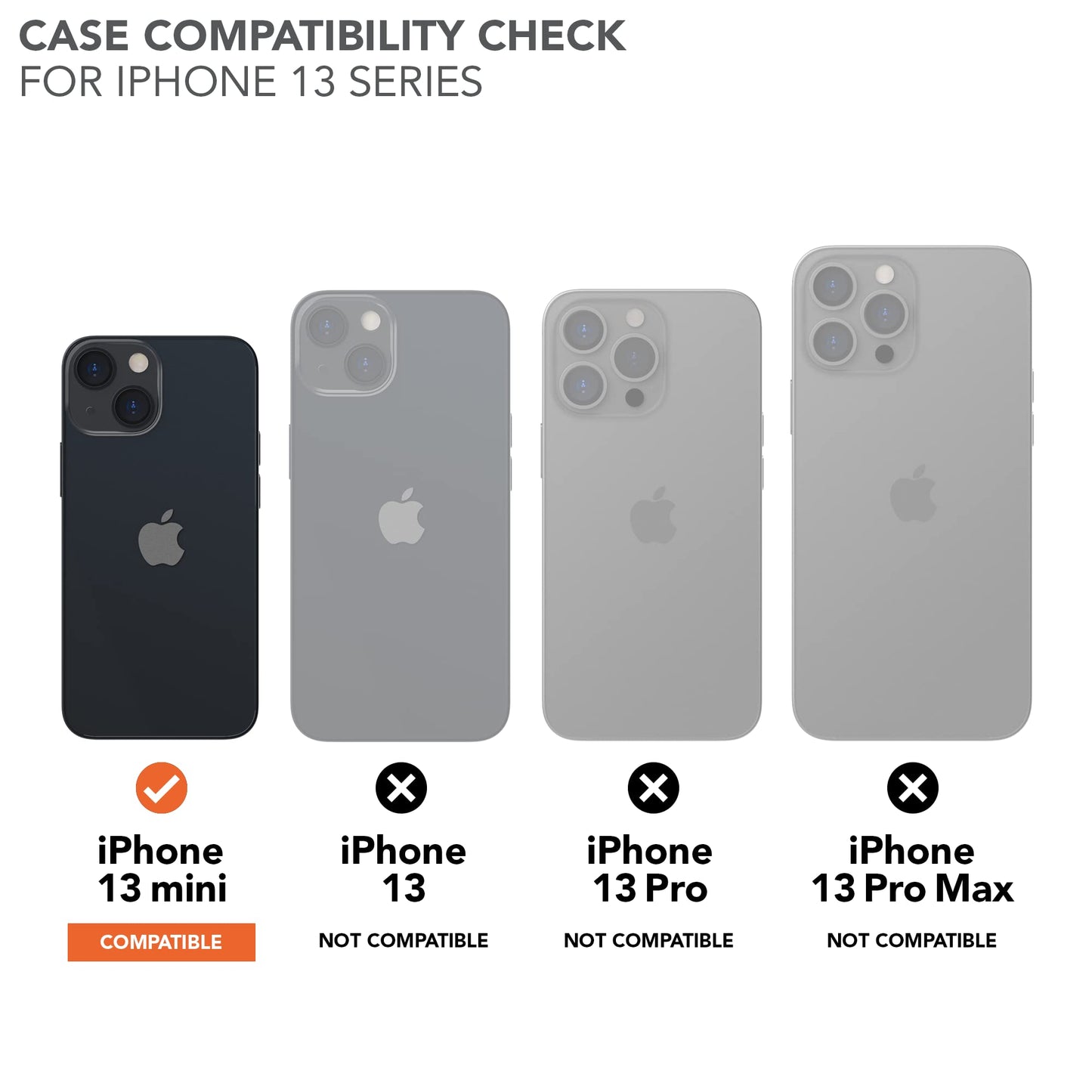 ROKFORM - iPhone 13 Mini Case, Crystal Series, Compatible with Double Magnet Plus MagSafe, Slim Magnetic Case with Roklock Rotating Lock, Drop Tested