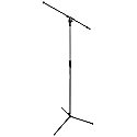 Amazon Basics Sturdy Portable Microphone Boom Arm Stand, Height Adjustable with Cable Management, Foldable Tripod Base, Up to 85.75", Black