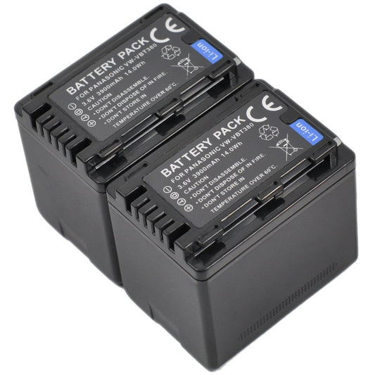 BTBAI 2x Camcorder Battery+Charger USB Dual for vw-vbt190 hc-v770 vbt380 v380 wx970 v180 sdr-t70 v160 v110 v750 vx870 w570 v270 v250 hcv180 v110p v800