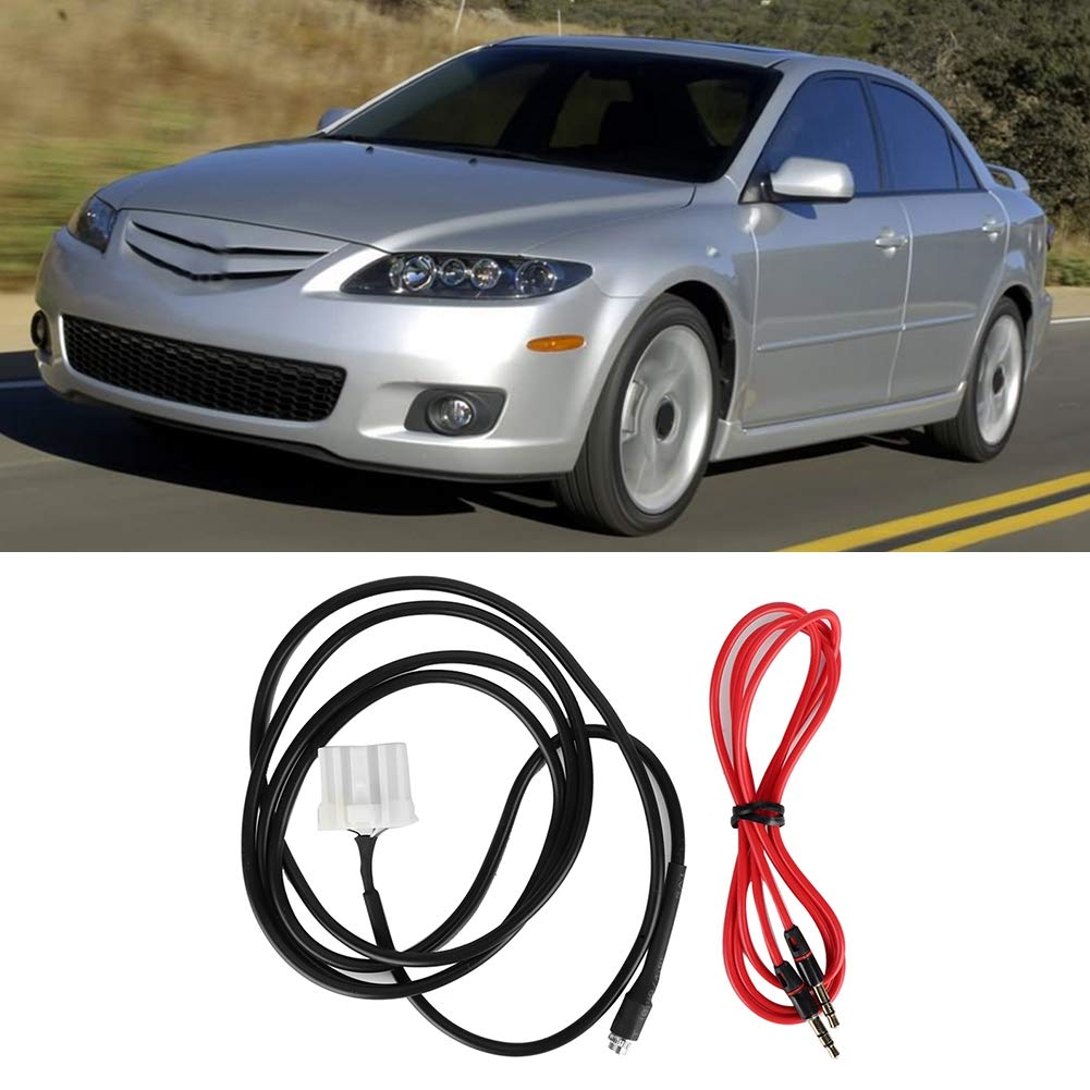 Dweekiy 3.5mm Female AUX Adapter Cable for 2006-2013 3 Series 6 Series M3 M6 5 2 MX5 RX8 Aux Input Car Audio Stereo Port Connector