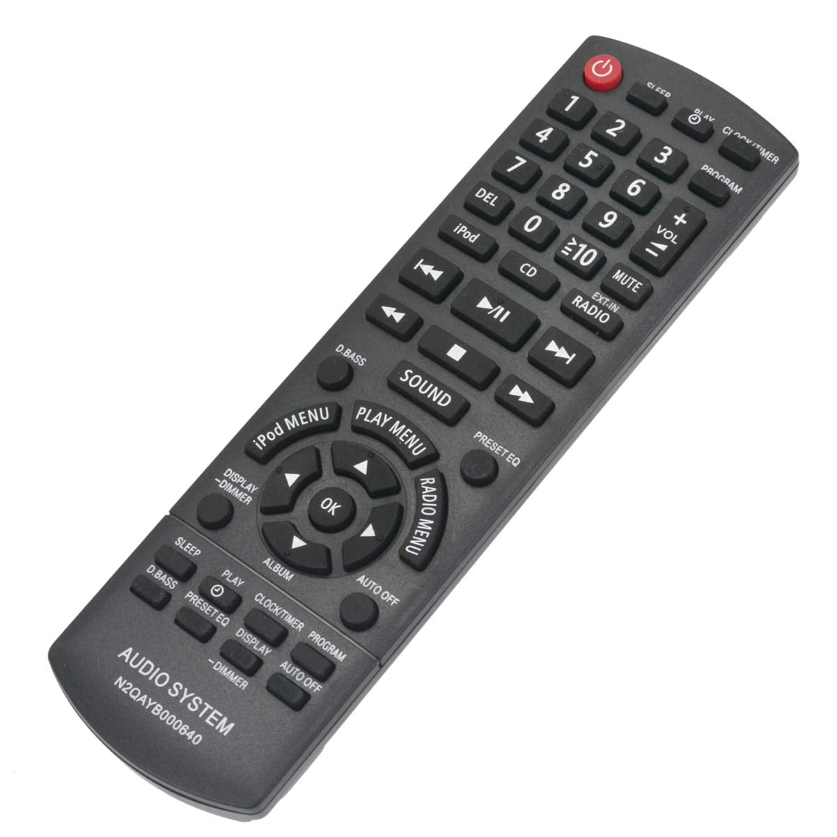 N2QAYB000640 Replacement Remote Control Applicable for Panasonic SC-HC25 SC-AKX14 SC-PMX5 SC-PM500 SC-PM500DB Compact Stereo System SCHC25 SCAKX14