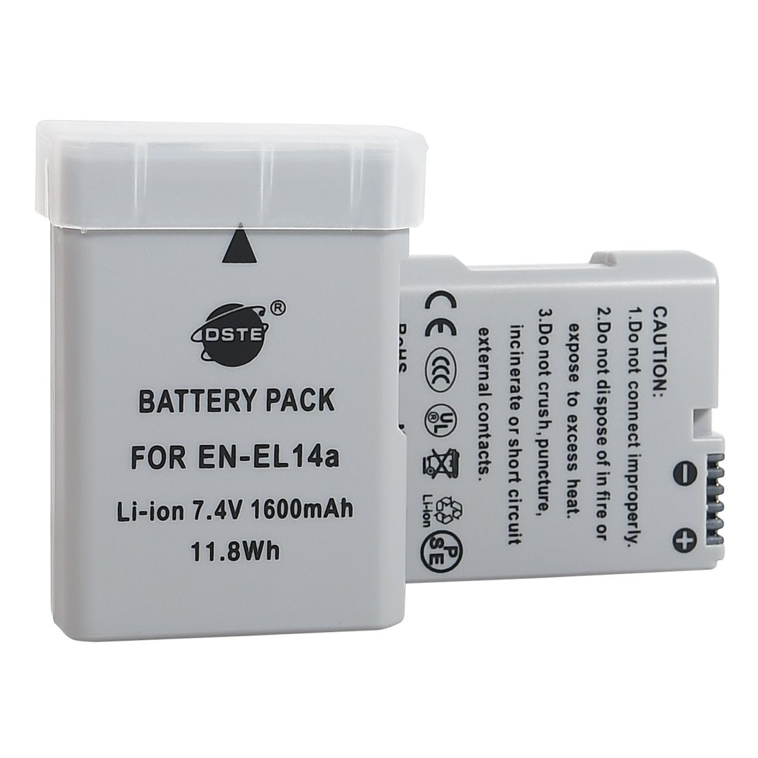 DSTE Pro IR Remote MB-D3400 Vertical Battery Grip + 2X EN-EL14 Battery Compatible with Nikon D3400 SLR Digital Camera