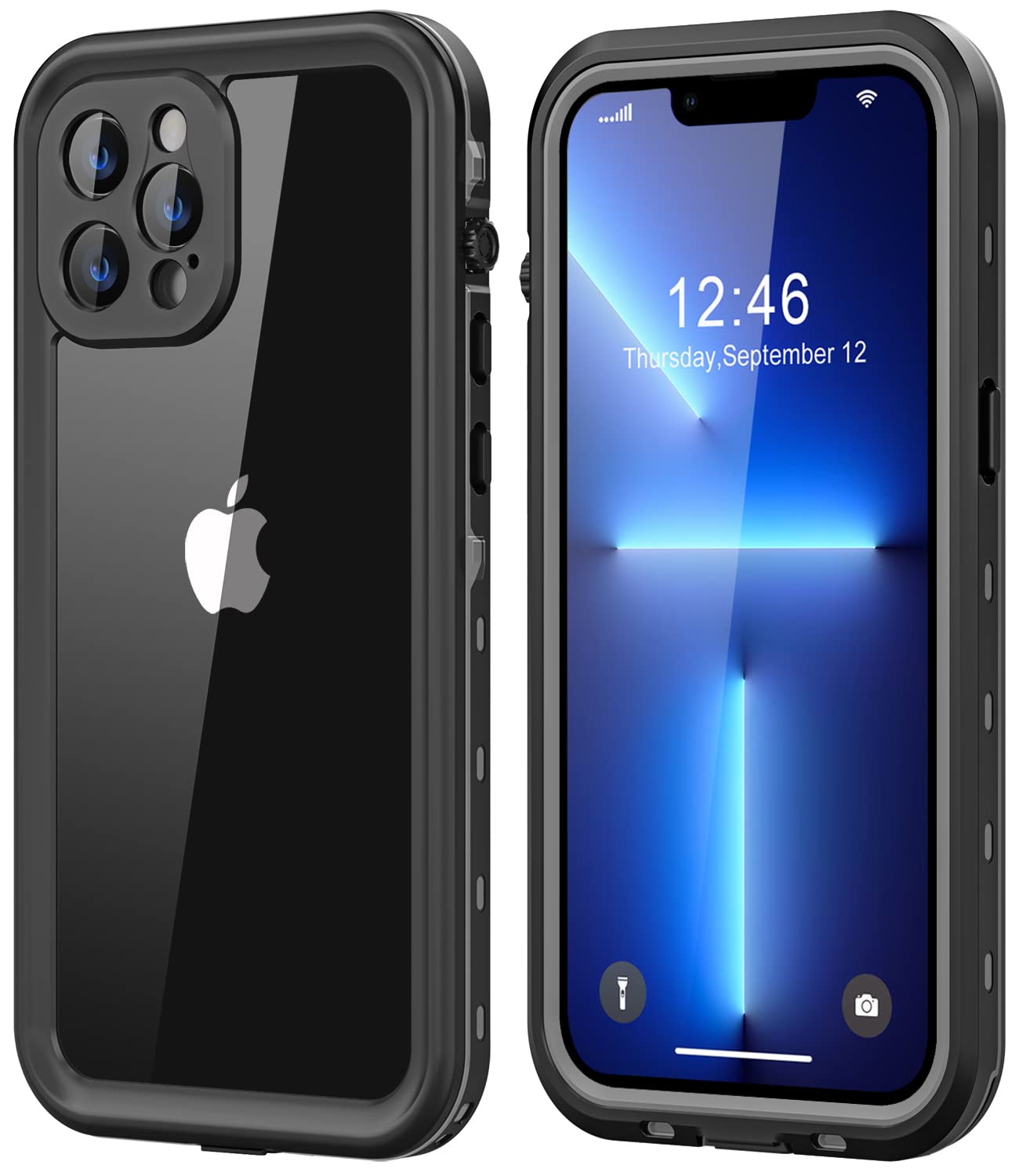 Protebox for iPhone 13 Pro Waterproof Case with Built-in Screen Protector, Shockproof Dustproof Full Body Protective IP68 Waterproof Phone Case