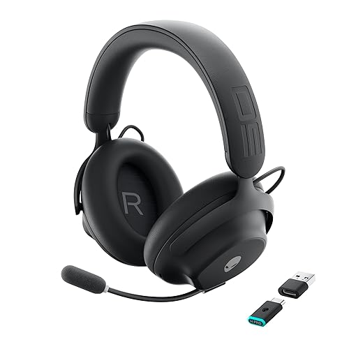Alienware Pro Wireless Gaming Headset - Wired/Wireless, Bluetooth 5.3, 15 Minute Fast Charging, Audio Output 20 Hz, Battery Talk Time (ANC on) Up…
