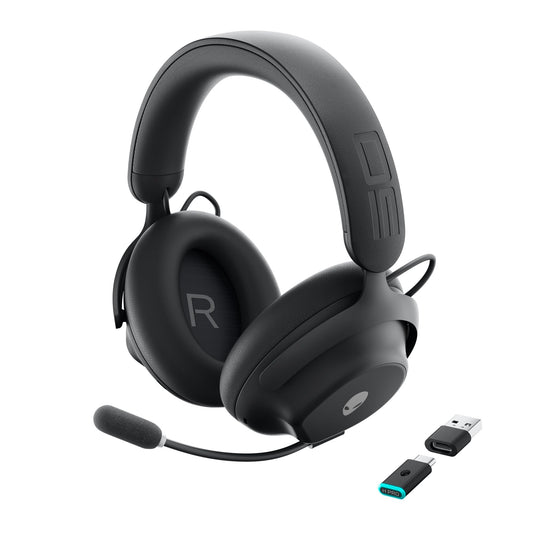 Alienware Pro Wireless Gaming Headset - Wired/Wireless, Bluetooth 5.3, 15 Minute Fast Charging, Audio Output 20 Hz, Battery Talk Time (ANC on) Up…