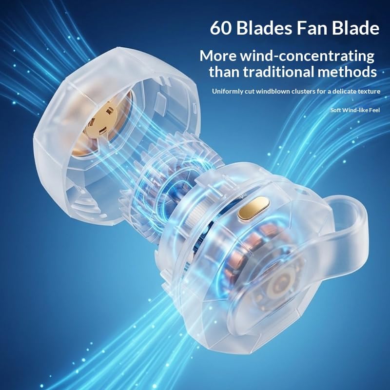 ICEDOG Portable Silent Mini Bladeless Fan Clip On - Small Clip Fan for Shirt & Waist, Adjustable 3-Speed Suspended Whirlwind Fan for Outdoor, Travel