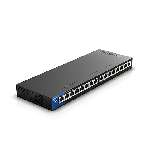 Linksys LGS116P 16 Port Gigabit Unmanaged Network PoE Switch with 8 PoE+ Ports @ 80W - Ideal for Business, Home, Office, IP Surveillance - Ethernet