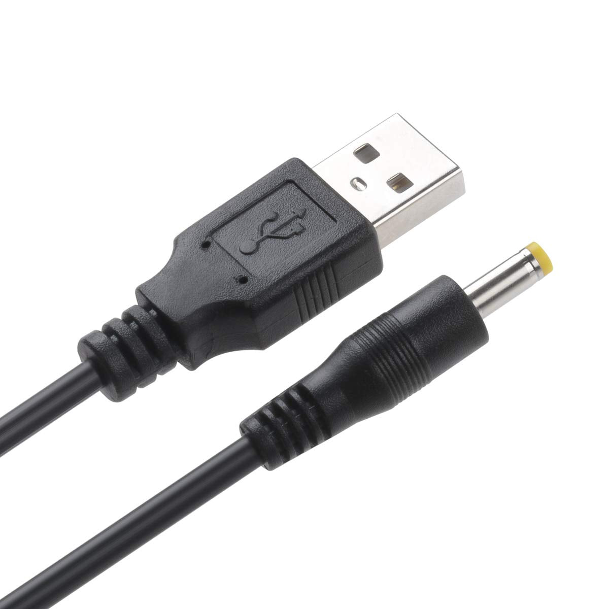 TENINYU USB 2.0 A Male to DC 4.0x1.7mm 5 Volt 24AWG DC Barrel Jack Power Cable 3FT (Max 2.5 Ampere Power Cable, Center PIN Positive), 2Pack