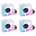 GeeekPi 4pcs 40x40x10mm 4010 DC 5V Brushless CPU Cooling Fan for Raspberry Pi 4B/3B+/3B/2B (Multi-Colored)