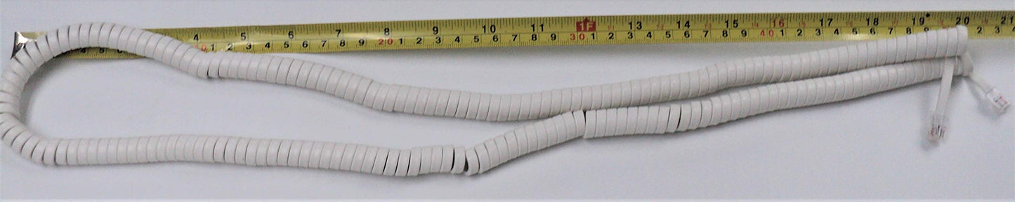 DIY-BizPhones 5 Pack of White 25 Ft Handset Cords Compatible with Panasonic Phone KX T7200 T7400 DT300 DT500 NT500 Series T7431 T7433 T7625 T7630