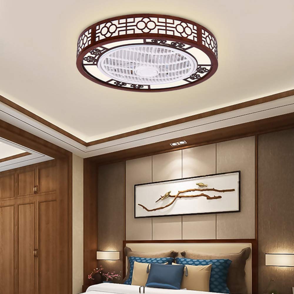 WUPYI Ceiling Fan with Lights,Modern Ceiling Fan Chandelier Fandelier,Remote Control LED Dimmable,Variable Speed,Quite Motor,64W,for Home Living