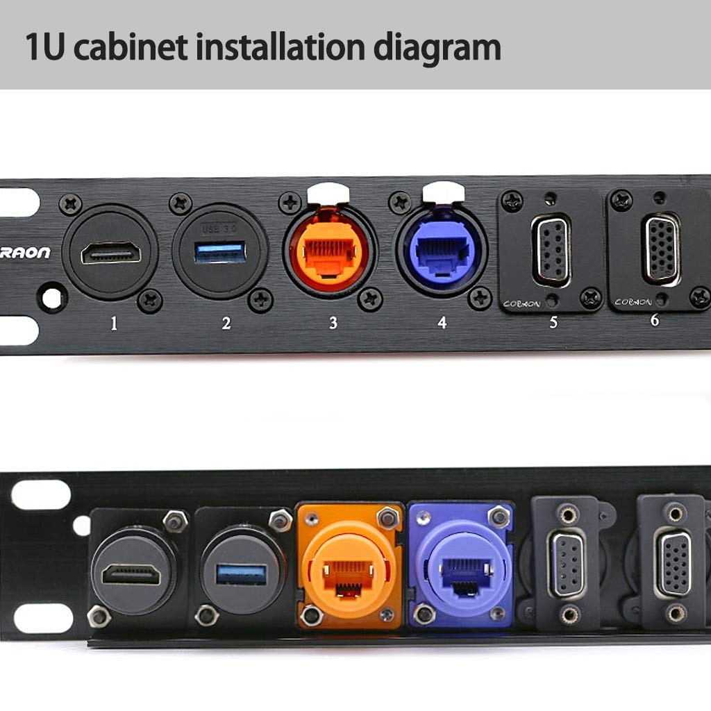 icepc RJ45 Cat6 Socket D-Type Module Shielded Industrial Panel Mount Bulkhead Female/Female Feed Thru Coupler Signal IP67 Waterproof Connector Network