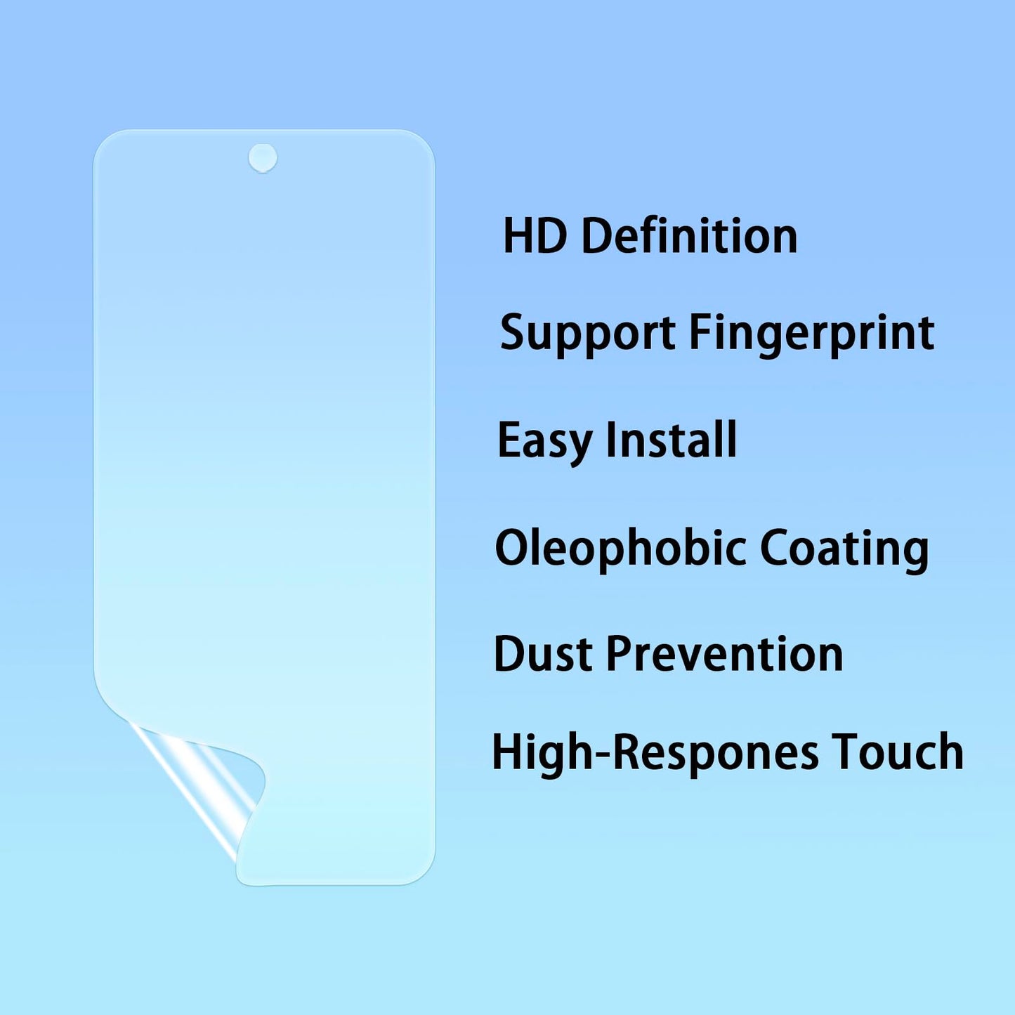 LOOKSEVEN 3 Pack Hydrogel Screen Protector for Samsung Galaxy S22, High Sensitivity TPU Film (Not Tempered)