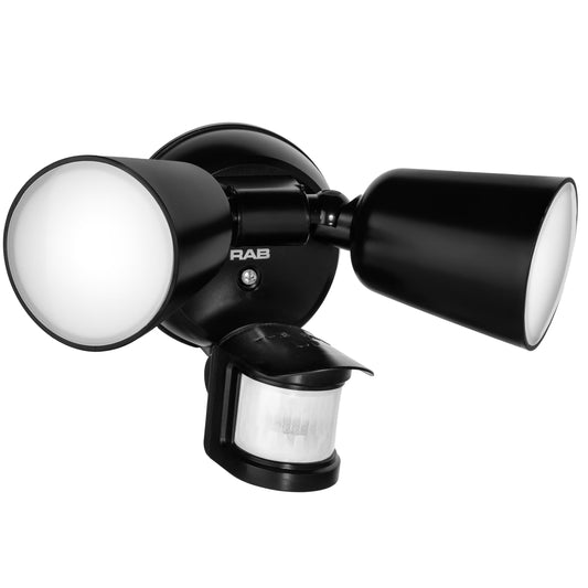 RAB Lighting LU160 Luminator Motion Sensor Outdoor Lights - Flood Light for Security, Outside Dusk to Dawn Photocell, 3000k-5000k Tunable, IP65